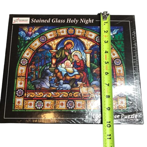 New NWT in Box Stained Glass Holy Night Puzzle 1,000 Piece Puzzle Christmas - Picture 8 of 8